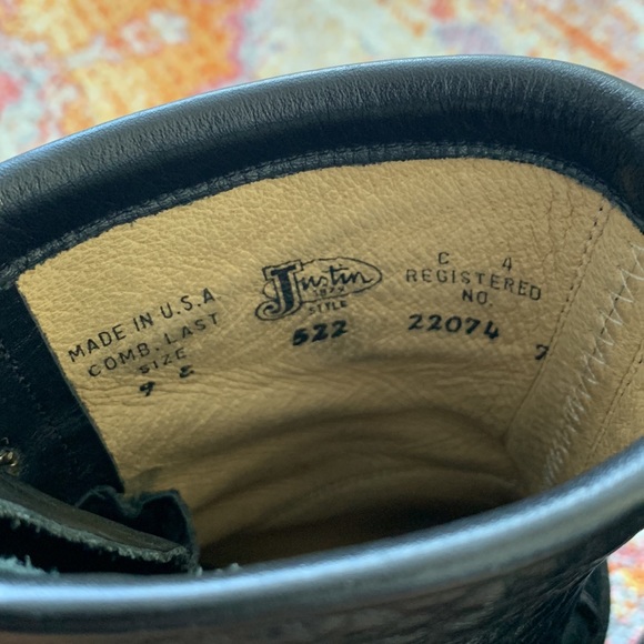 Vintage Justin Western Combat Boots - Picture 4 of 6